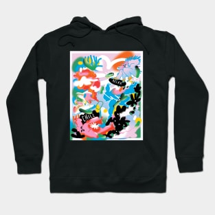 A beautiful mess - Contemporary Illustration Figure Floral Shapes Gradient Style Hoodie